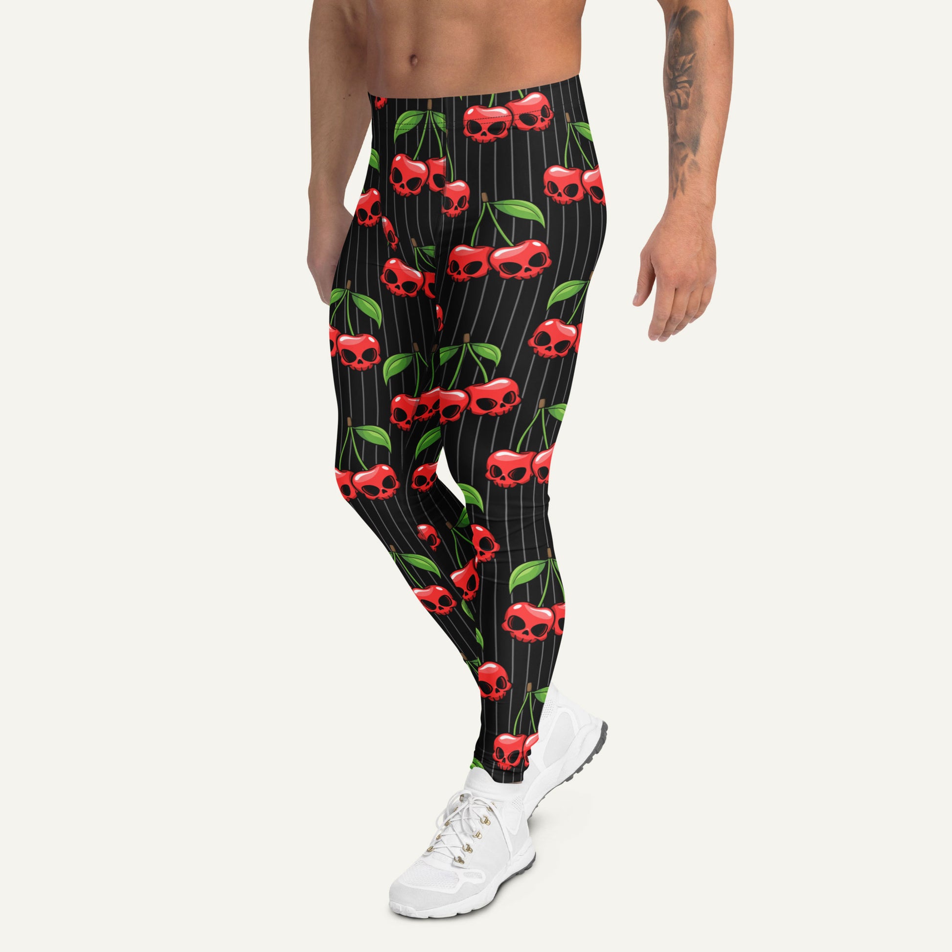 Cherry Skulls Men’s Leggings - Ministry of Sweat