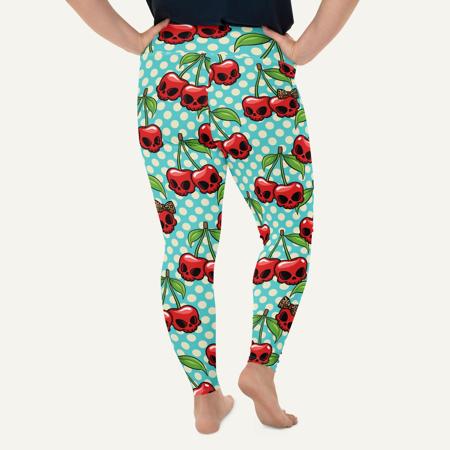 Cherry Skulls Plus Size Leggings
