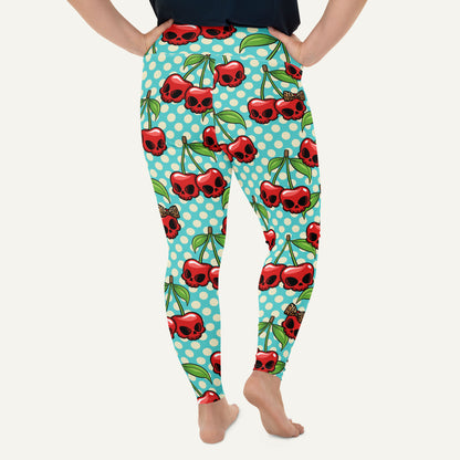 Cherry Skulls Plus Size Leggings
