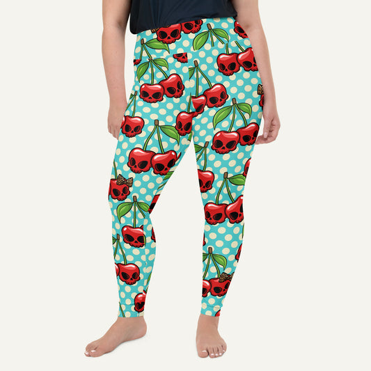 Cherry Skulls Plus Size Leggings