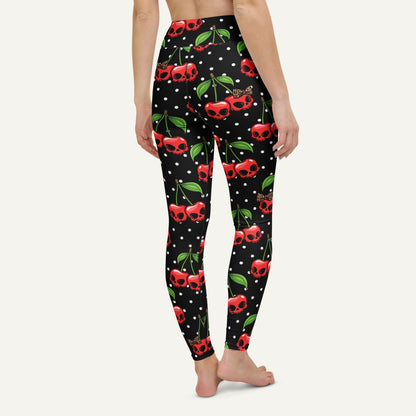Cherry Skulls High-Waisted Leggings - Ministry of Sweat