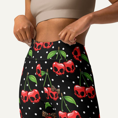 Cherry Skulls High-Waisted Leggings - Ministry of Sweat