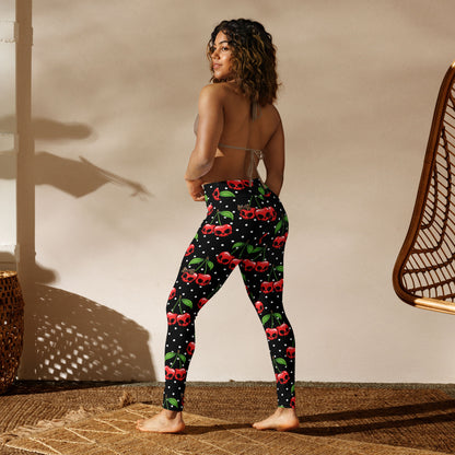 Cherry Skulls High-Waisted Leggings - Ministry of Sweat