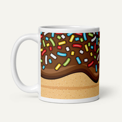 Chocolate Glazed Donut With Sprinkles Mug
