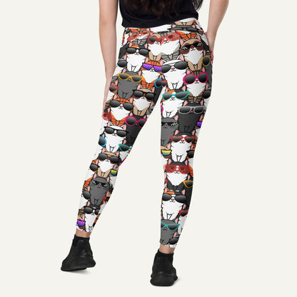 Cool Cats Crossover Leggings With Pockets