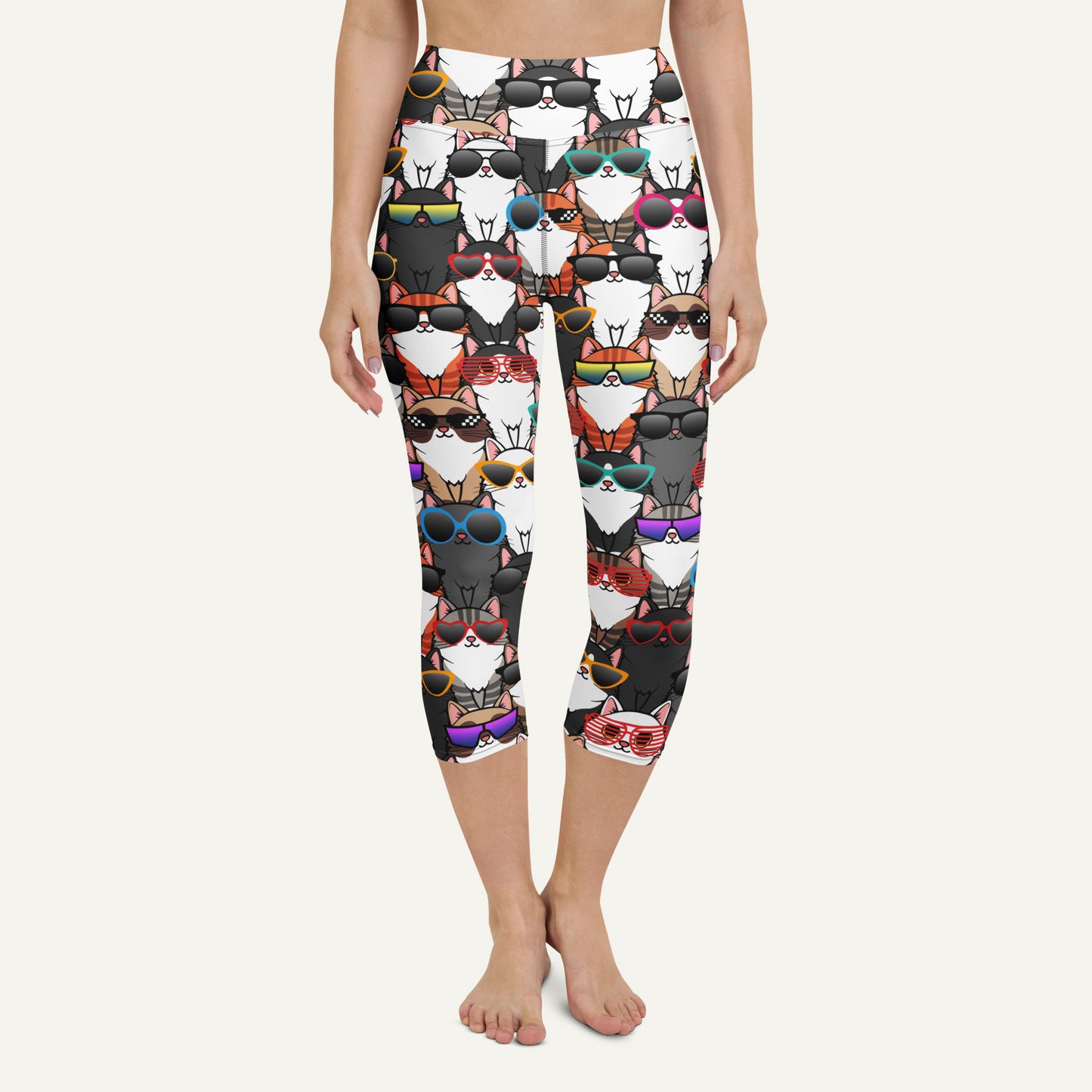 Cool Cats High-Waisted Capri Leggings