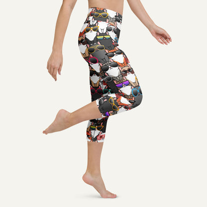 Cool Cats High-Waisted Capri Leggings