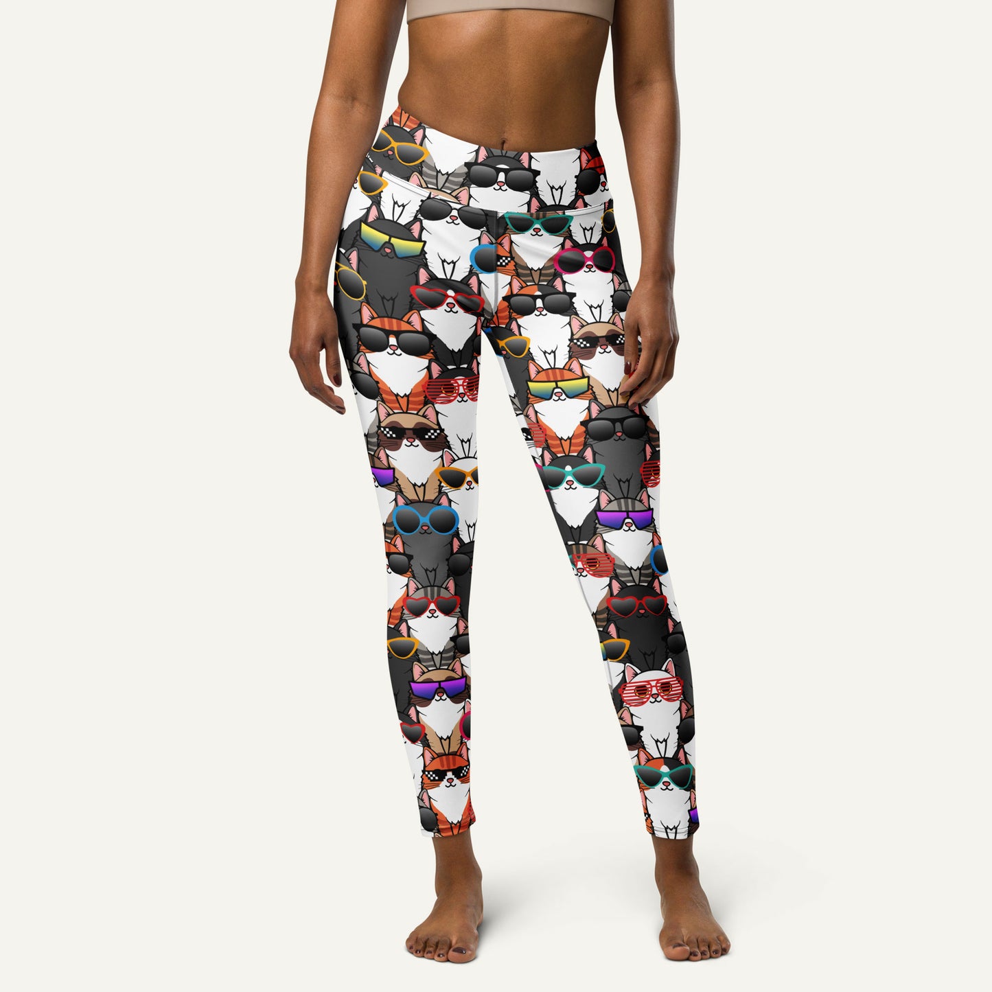 Cool Cats High-Waisted Leggings