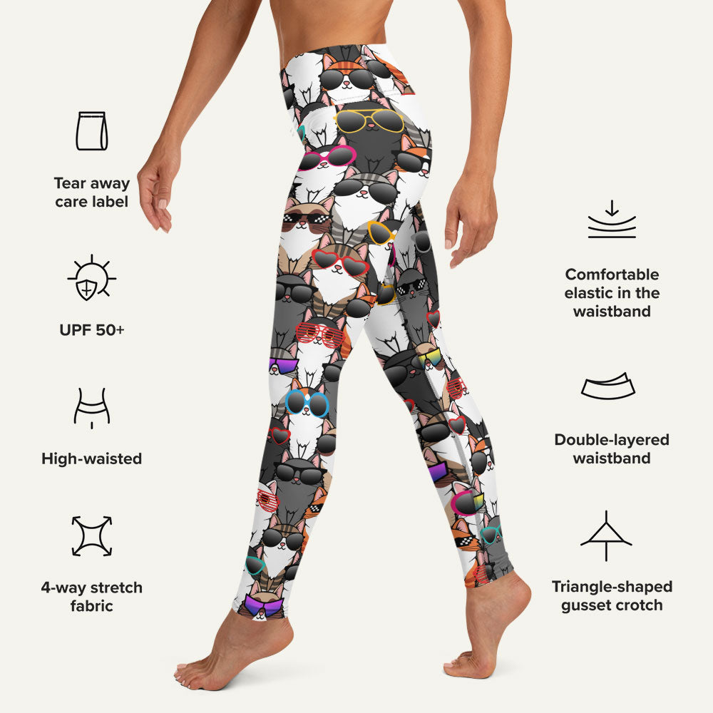 Cool Cats High-Waisted Leggings