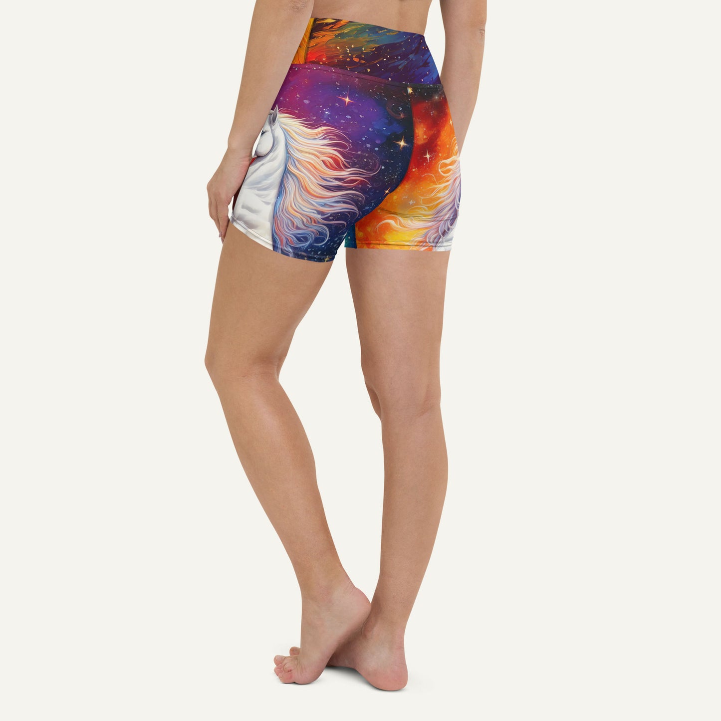 Cosmic Unicorn High-Waisted Shorts