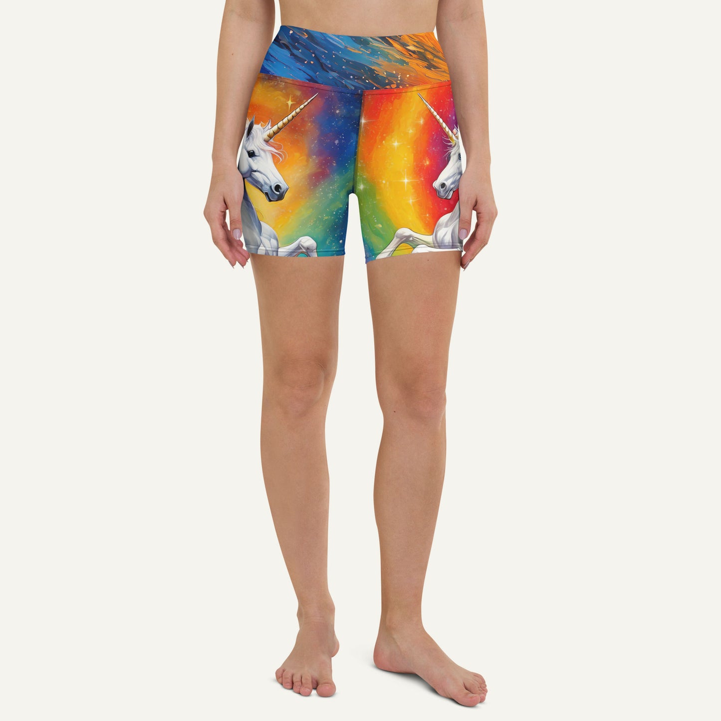 Cosmic Unicorn High-Waisted Shorts