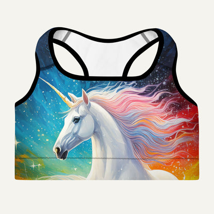 Cosmic Unicorn Padded Sports Bra