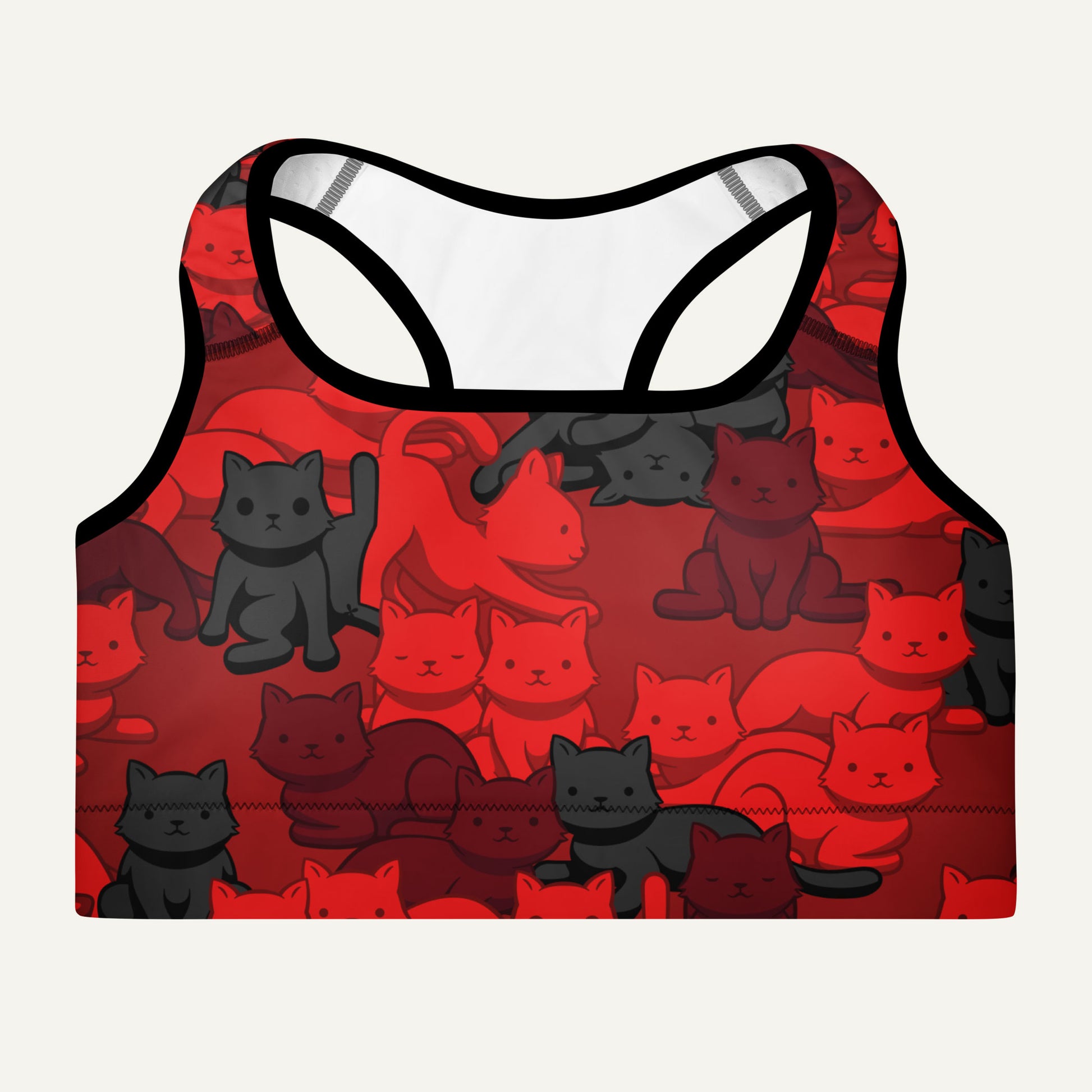 Crimson Camo Cat Padded Sports Bra - Ministry of Sweat