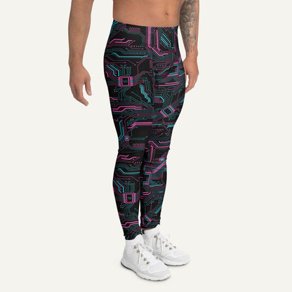 Cyberpunk Circuit Board Men's Leggings