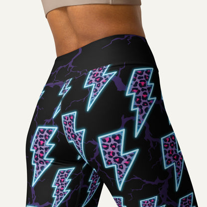 Cyberpunk Electric Leopard High-Waisted Leggings
