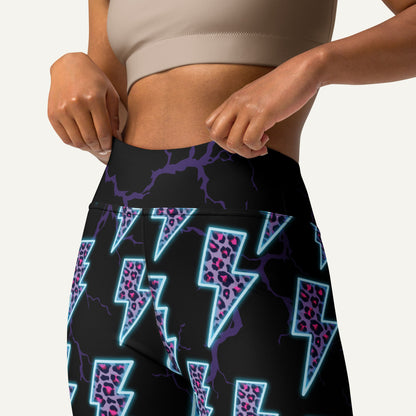 Cyberpunk Electric Leopard High-Waisted Leggings
