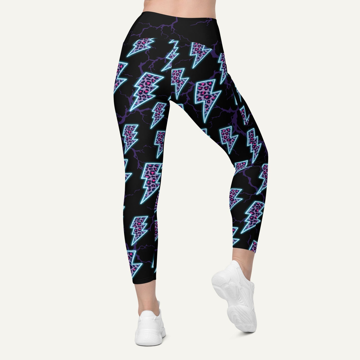 Cyberpunk Electric Leopard Pocket Leggings