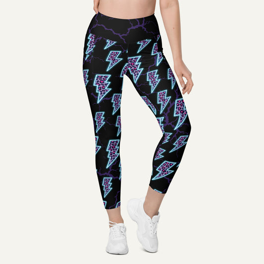Cyberpunk Electric Leopard Pocket Leggings