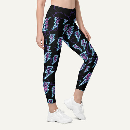 Cyberpunk Electric Leopard Pocket Leggings