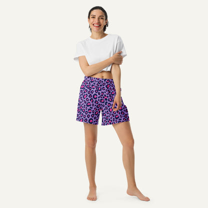 Cyberpunk Leopard Print Athletic Shorts