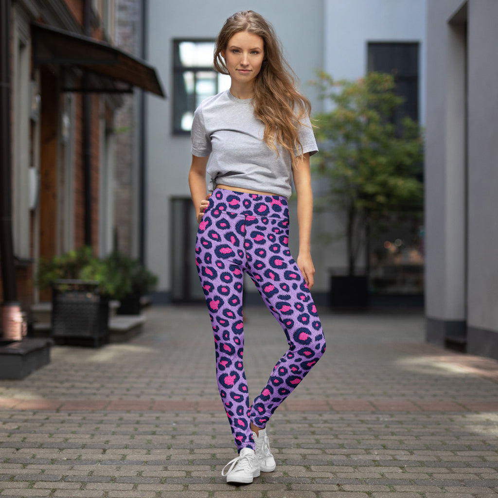 Cyberpunk Leopard Print High-Waisted Leggings