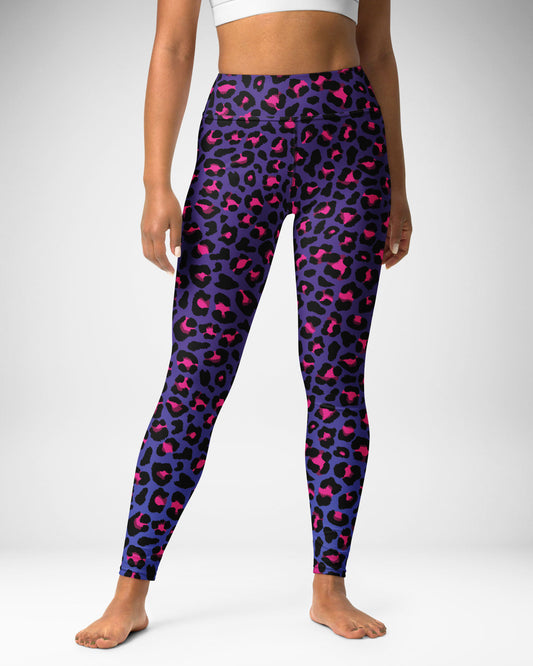 Cyberpunk Leopard Print High-Waisted Leggings