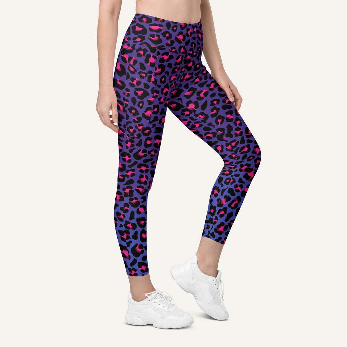 Cyberpunk Leopard Print Pocket Leggings