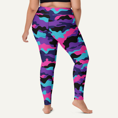 Cyberpunk Pop Camo High-Waisted Leggings