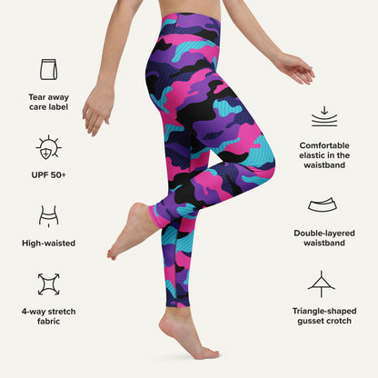 Cyberpunk Pop Camo High-Waisted Leggings