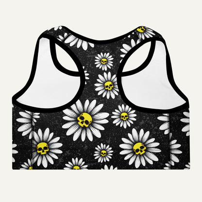 Death Daisies Padded Sports Bra - Ministry of Sweat