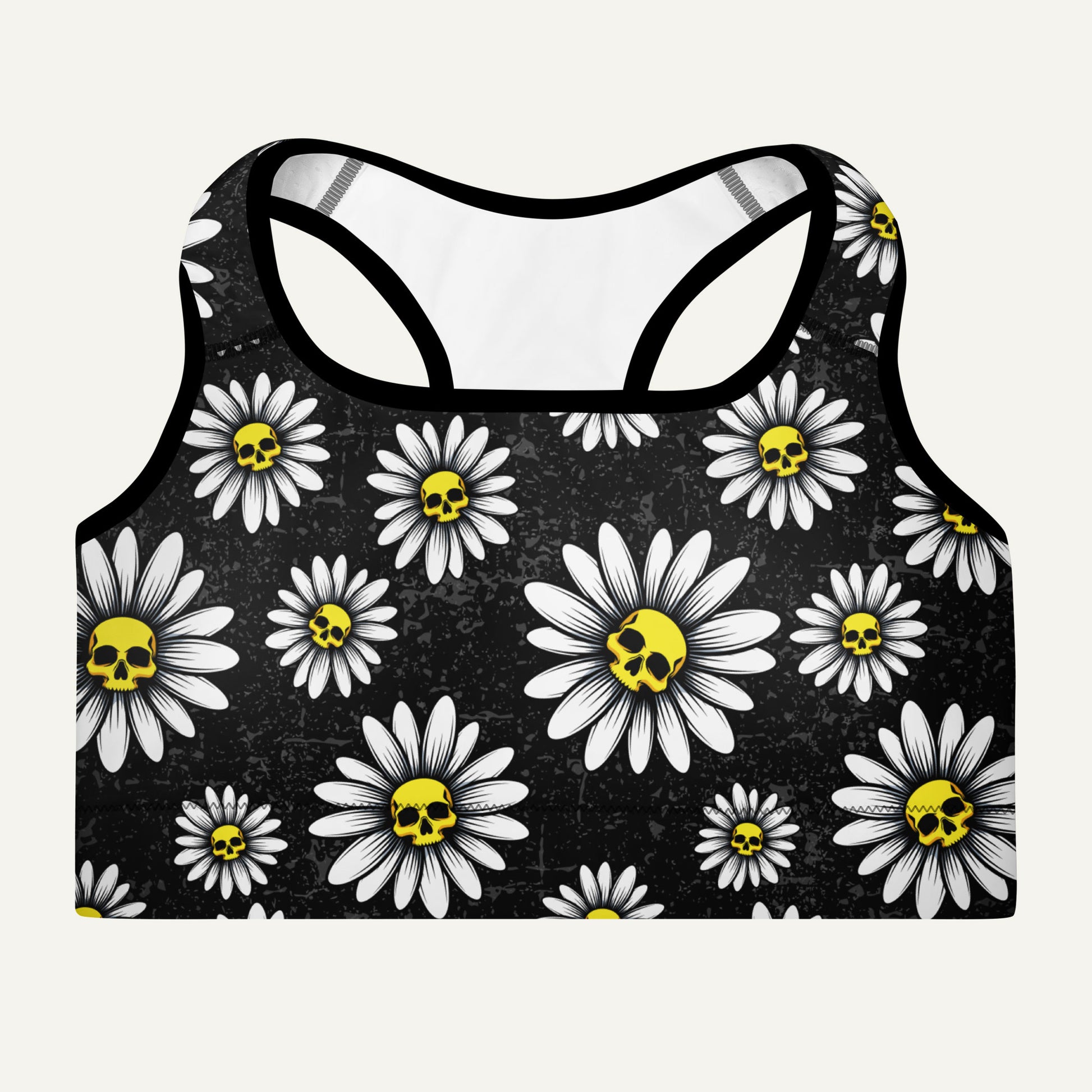 Death Daisies Padded Sports Bra - Ministry of Sweat