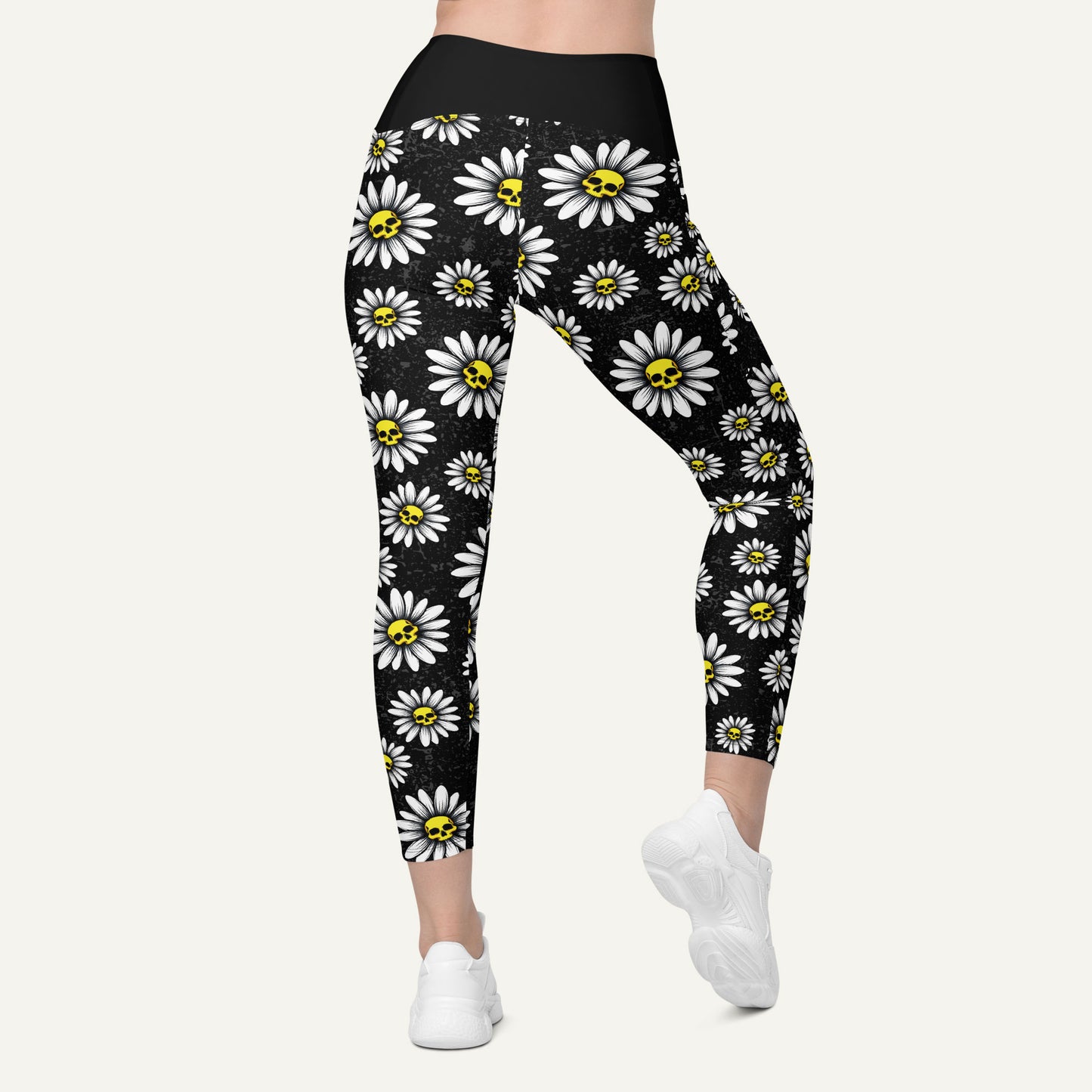Death Daisies Crossover Pocket Leggings - Ministry of Sweat