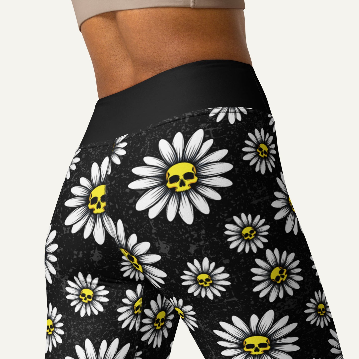 Death Daisies High-Waisted Leggings