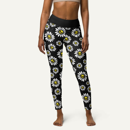 Death Daisies High-Waisted Leggings