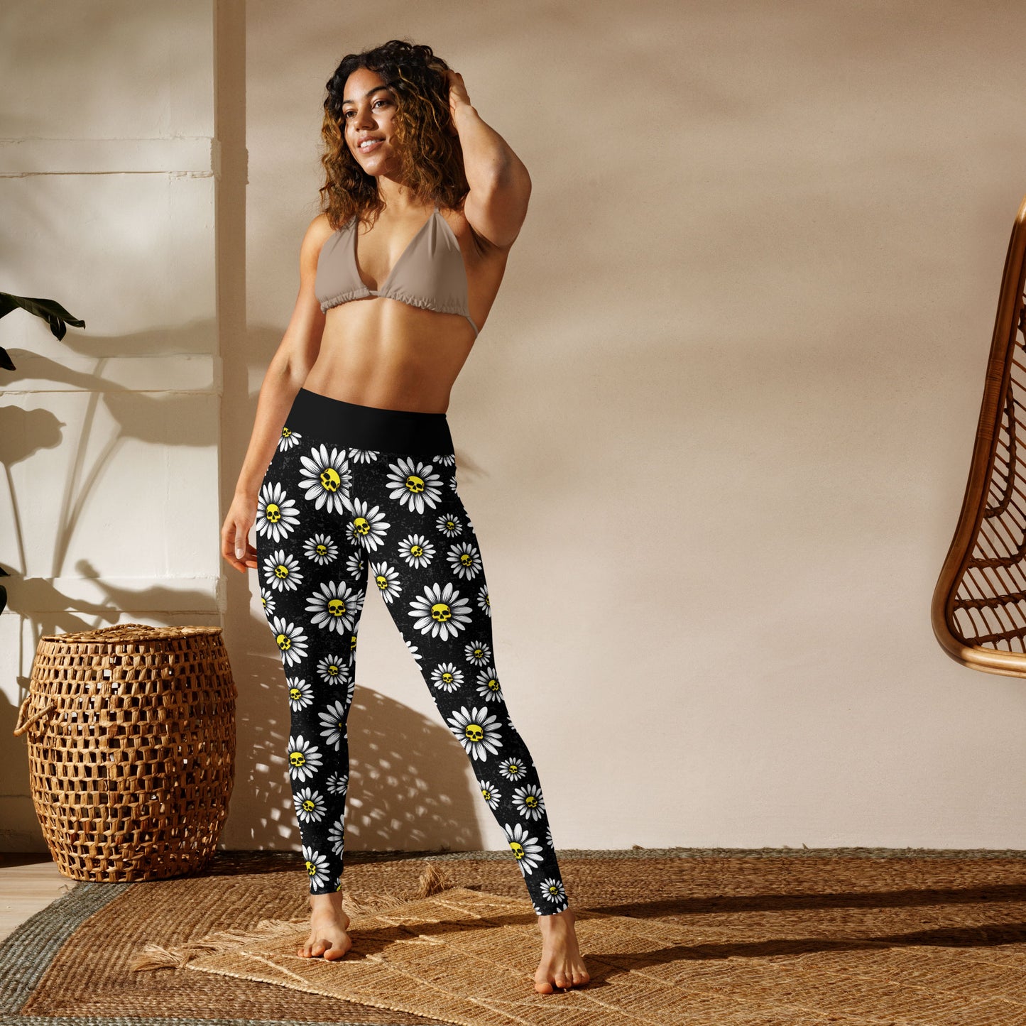 Death Daisies High-Waisted Leggings
