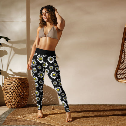 Death Daisies High-Waisted Leggings