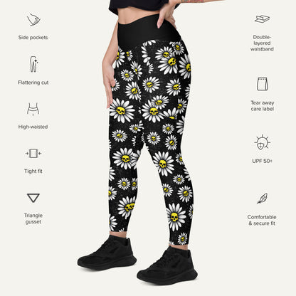 Death Daisies Pocket Leggings