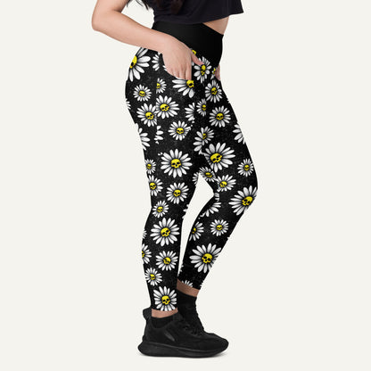 Death Daisies Pocket Leggings