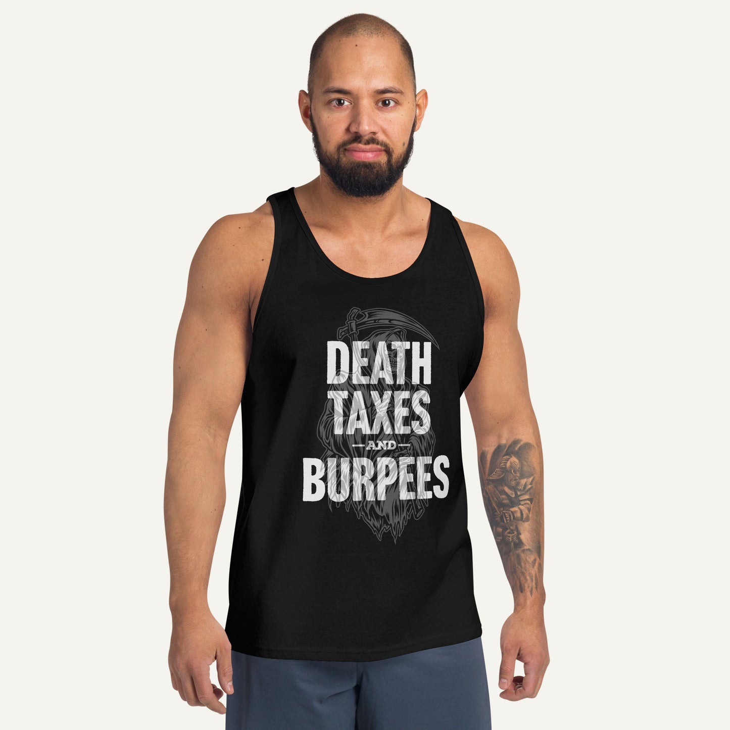 Death Taxes And Burpees Men’s Tank Top