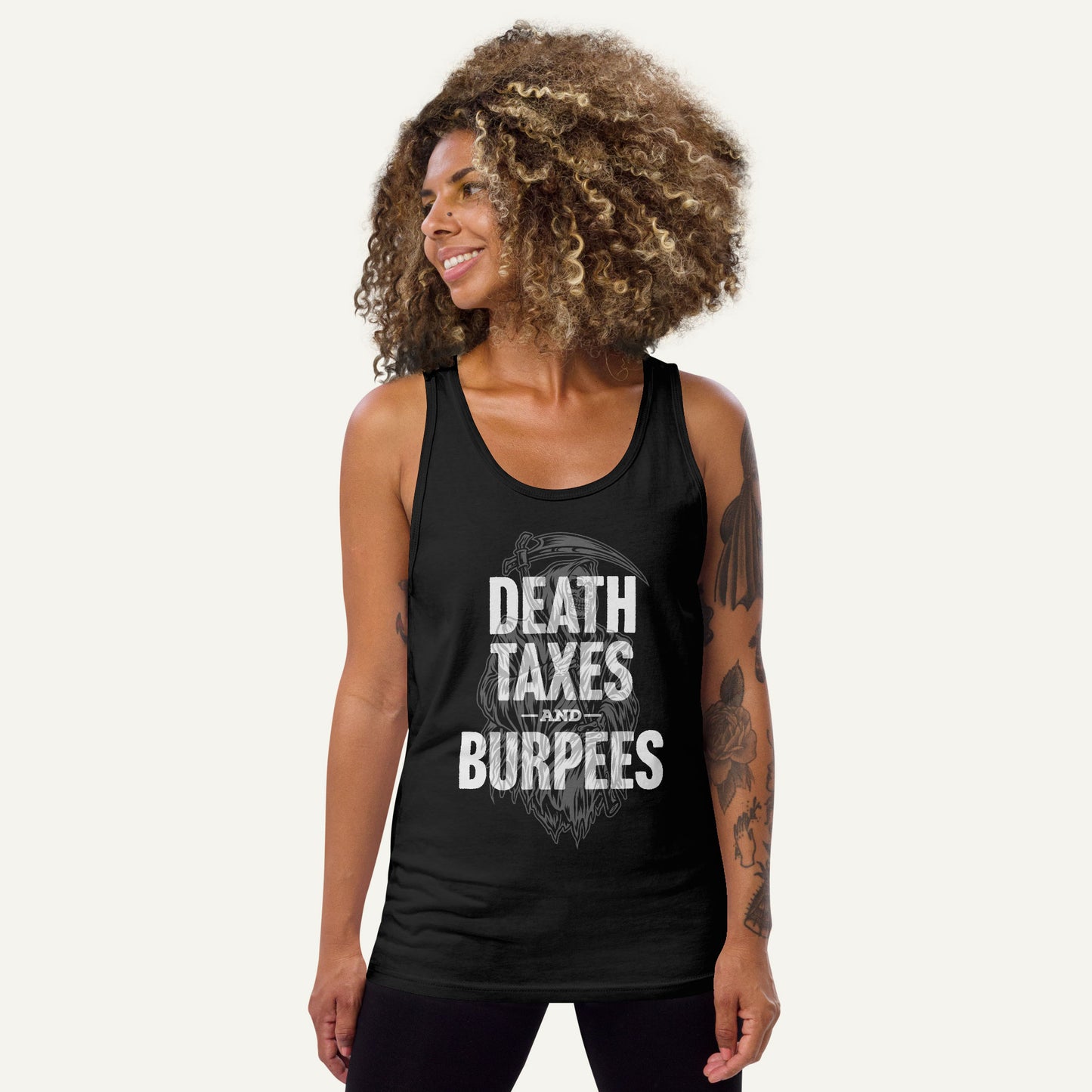 Death Taxes And Burpees Men’s Tank Top