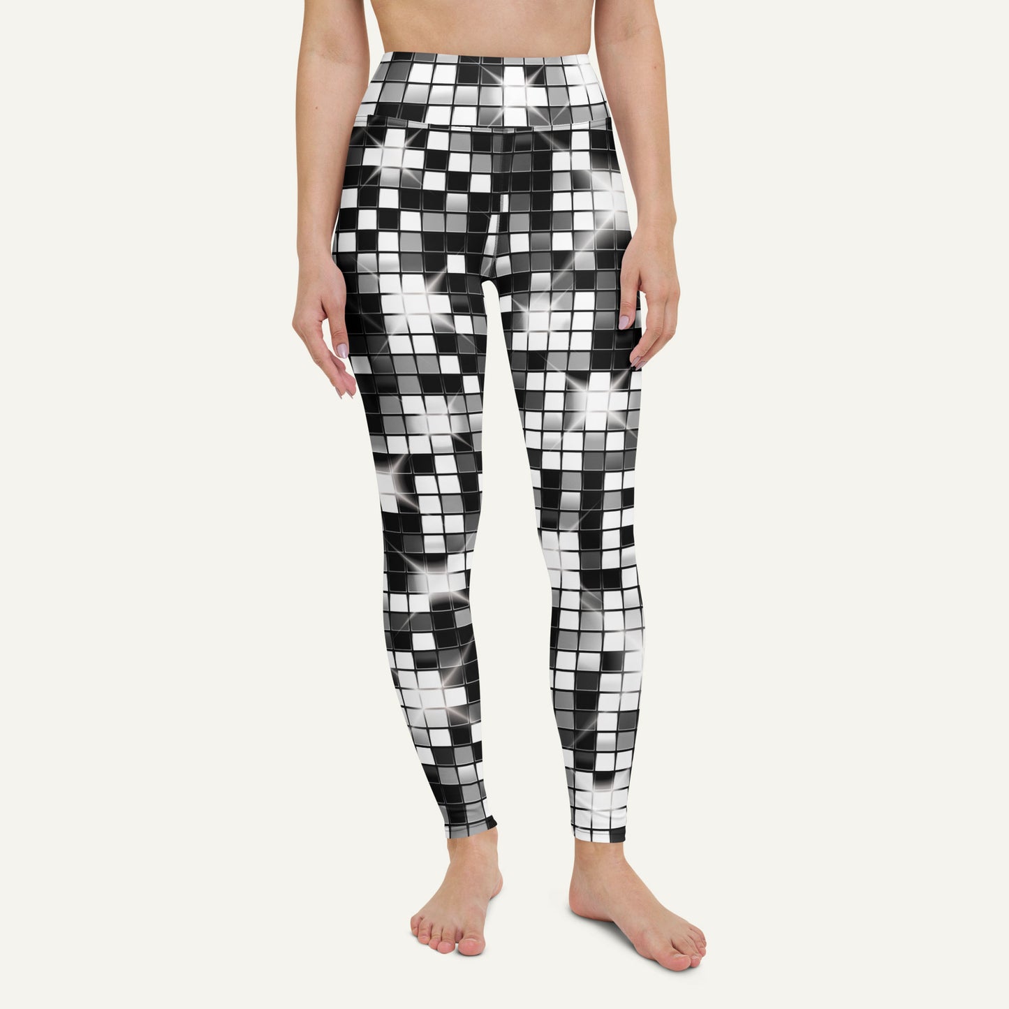 Disco Ball High-Waisted Leggings