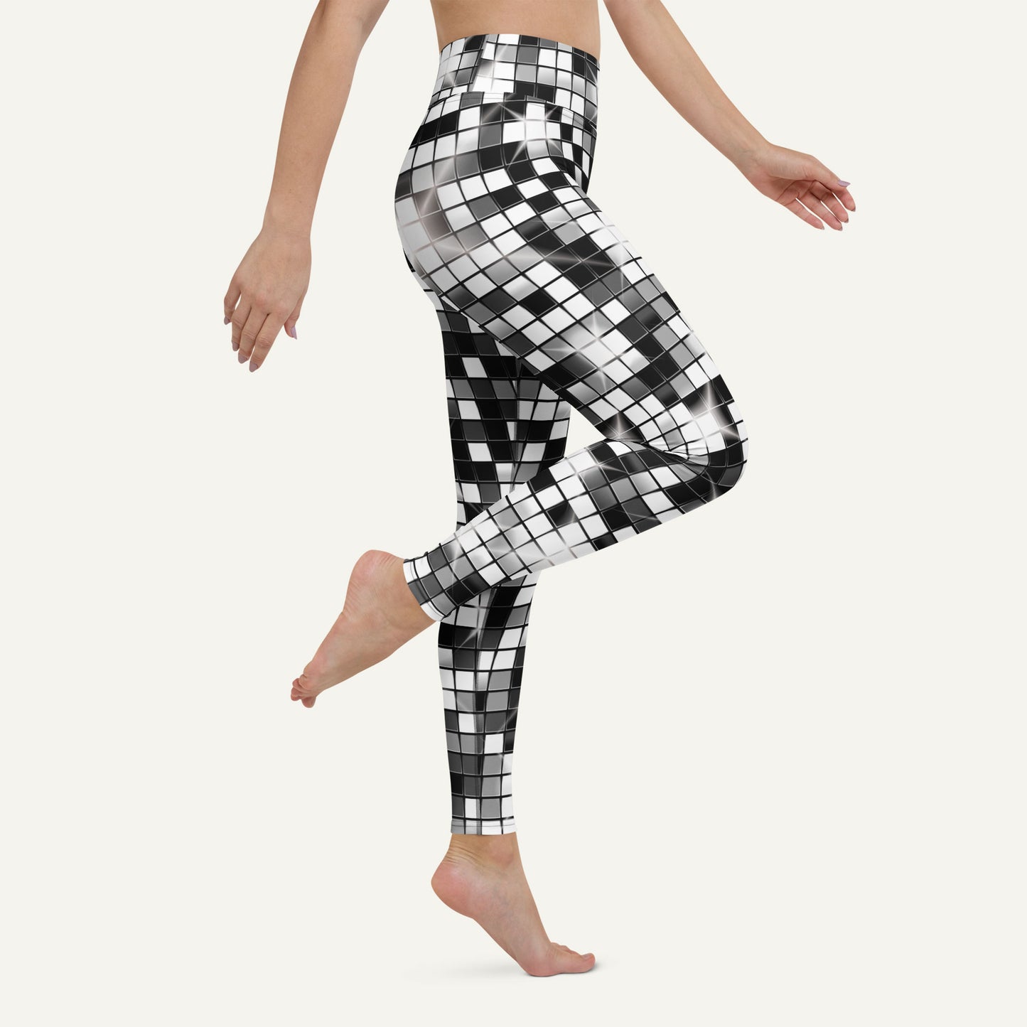 Disco Ball High-Waisted Leggings