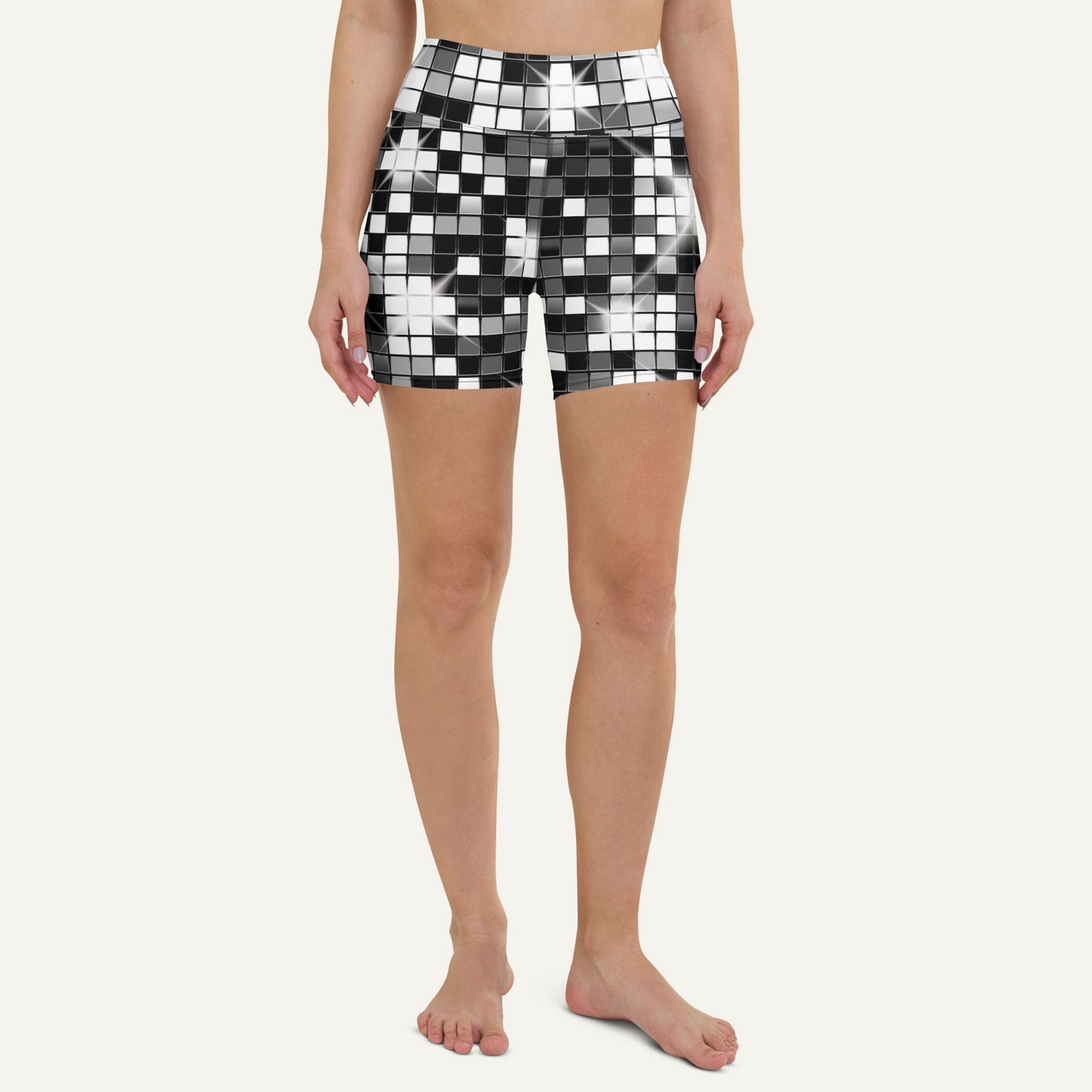 Disco Ball High-Waisted Shorts