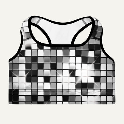 Disco Ball Padded Sports Bra