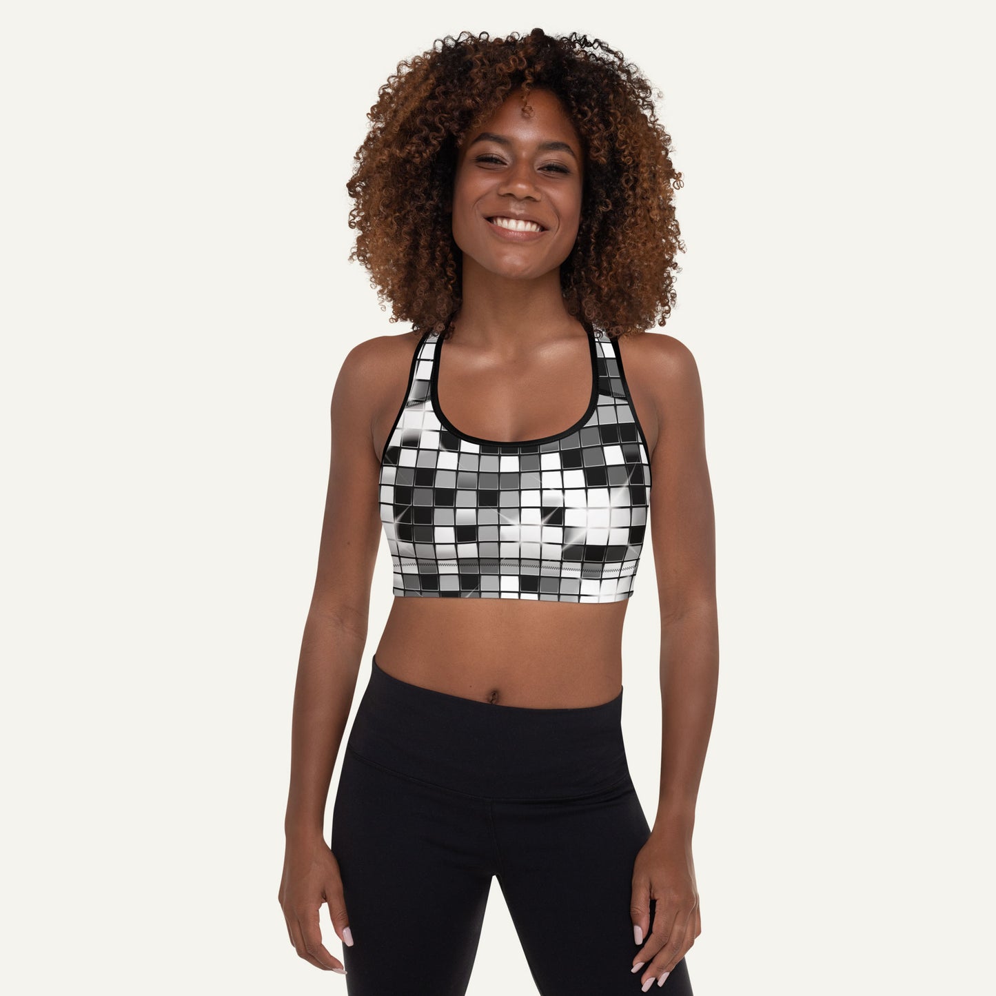 Disco Ball Padded Sports Bra