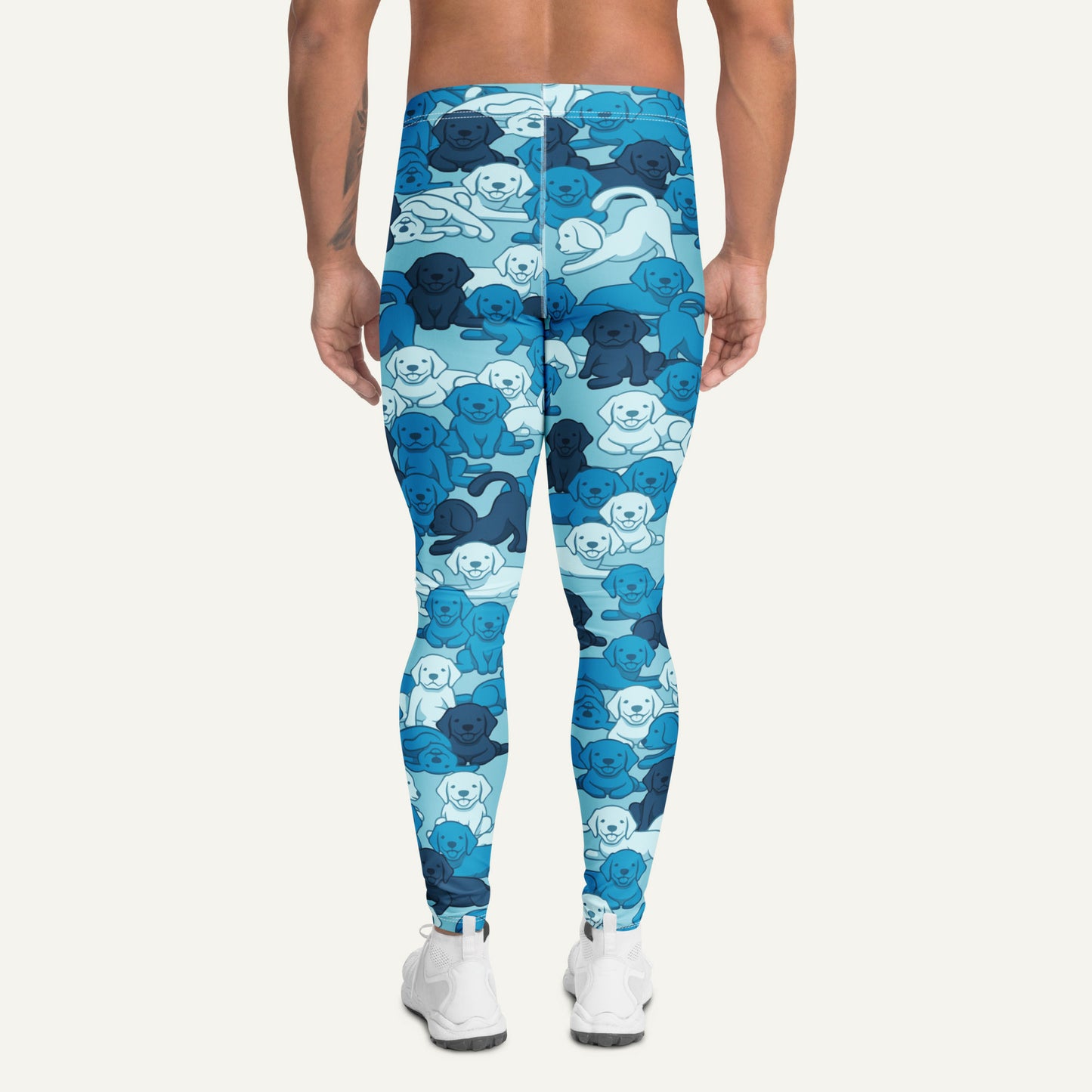 Blue Camo Dog Men's Leggings