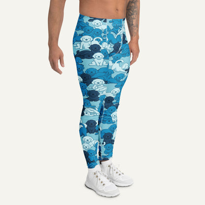 Blue Camo Dog Men's Leggings