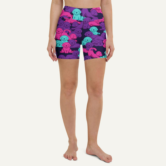 Dogs Camouflage Cyberpunk High-Waisted Shorts