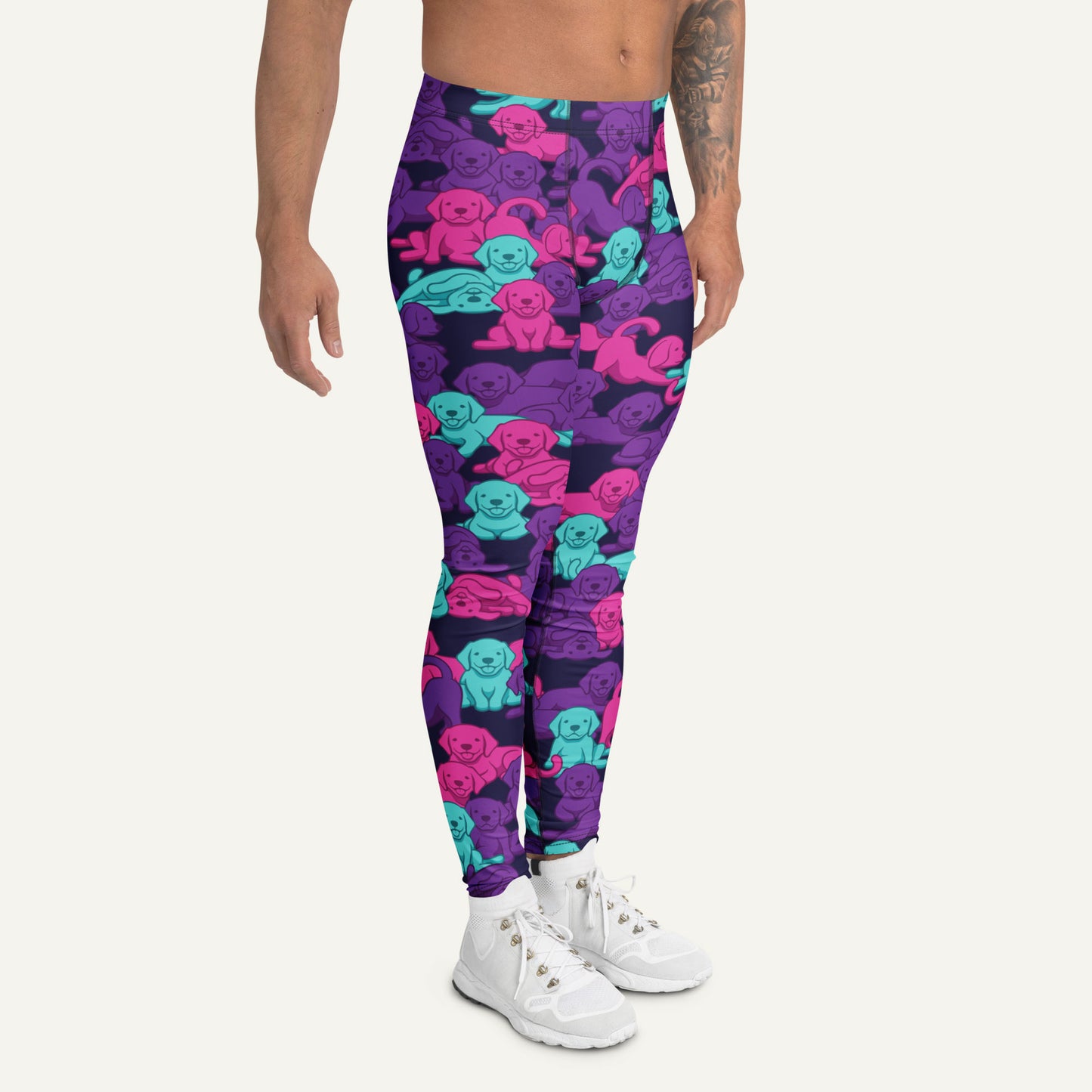 Cyberpunk Camo Dog Men's Leggings