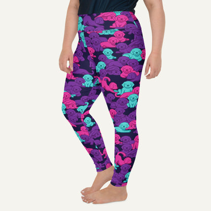 Dogs Camouflage Cyberpunk Plus Size Leggings